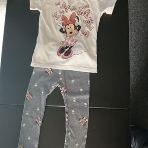 Disney White and Gray Minnie Mouse Kids Matching Set
